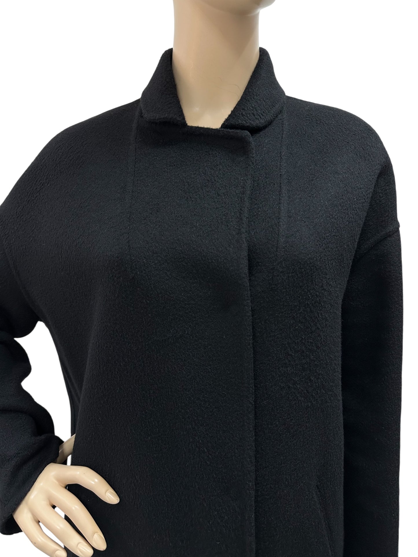 Black cashmere coat