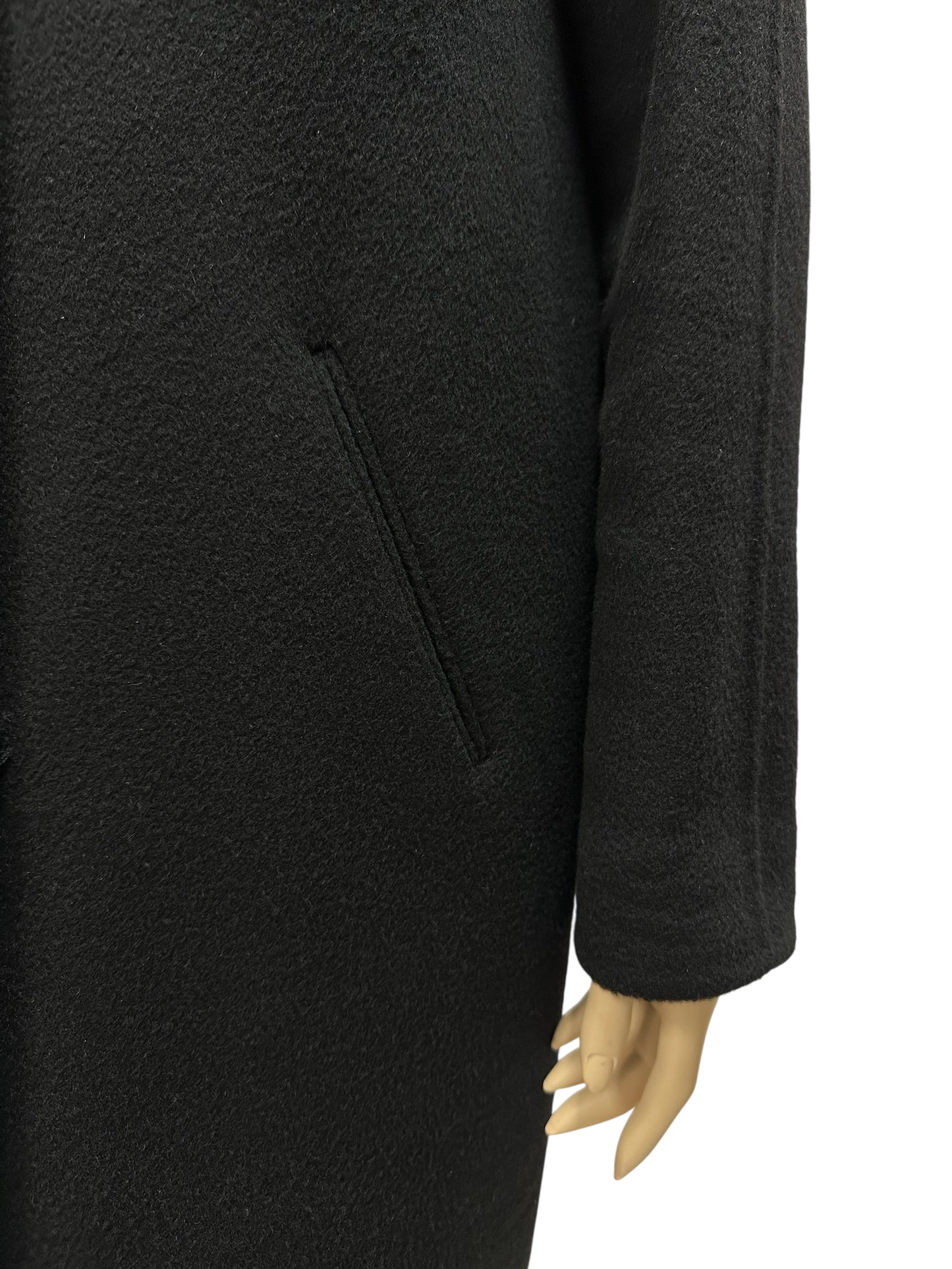 Black cashmere coat