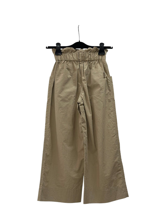Loose fit cotton trousers in a versatile sand colour
