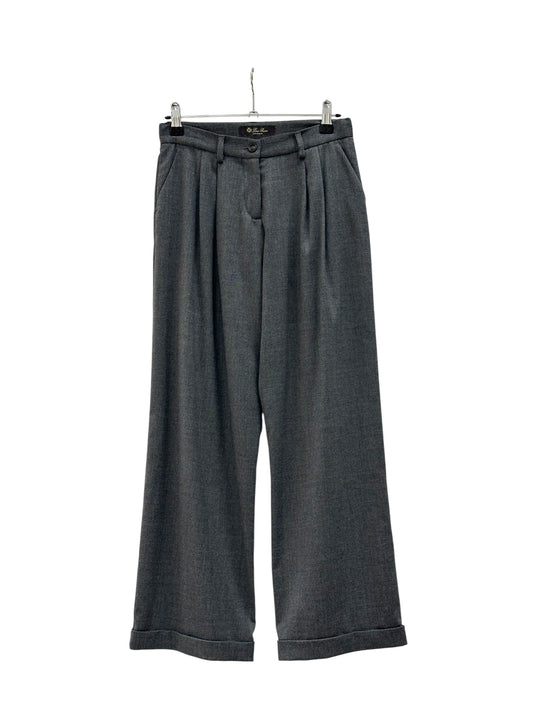 Wool blend wide-leg trousers