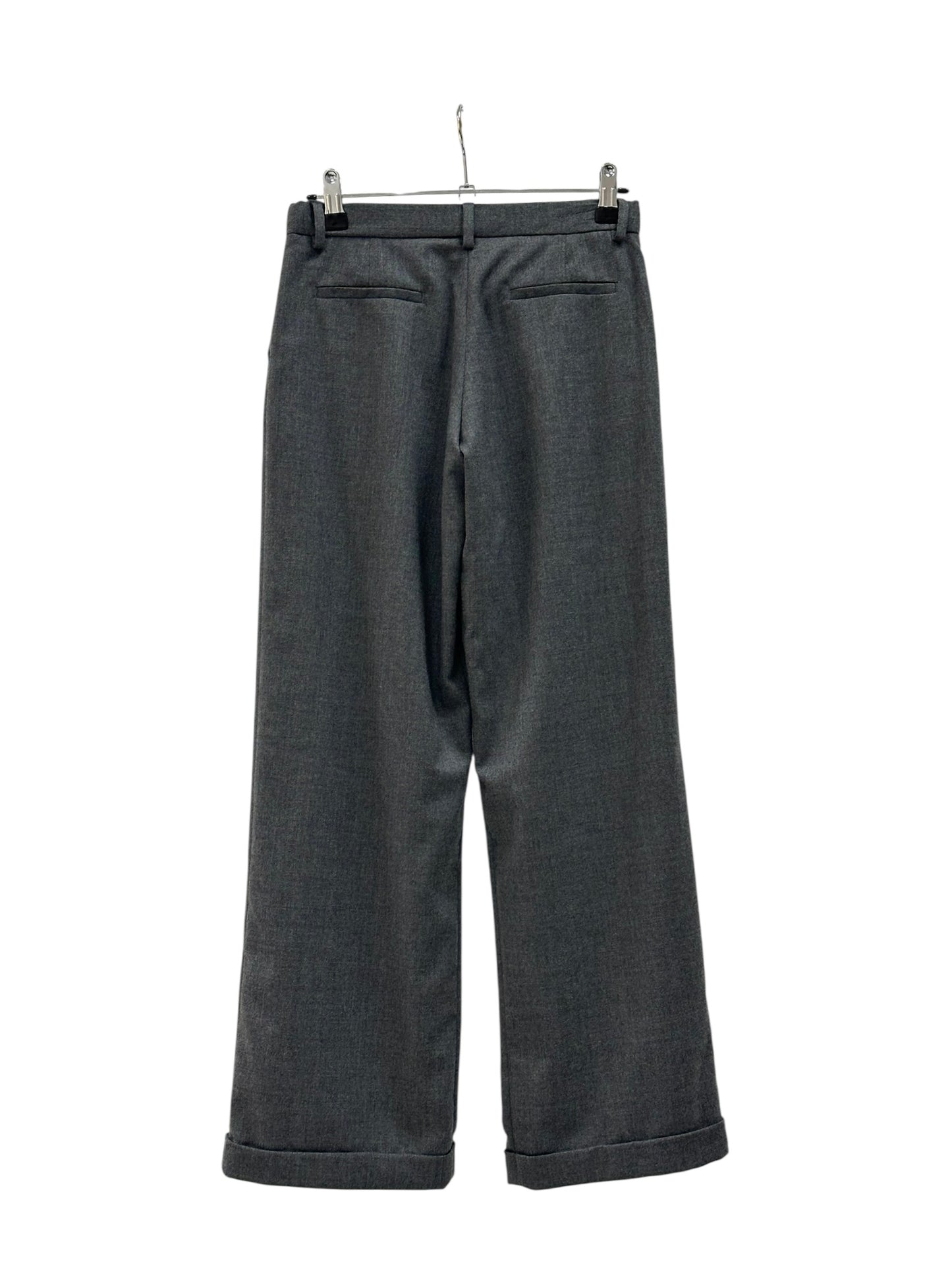 Wool blend wide-leg trousers