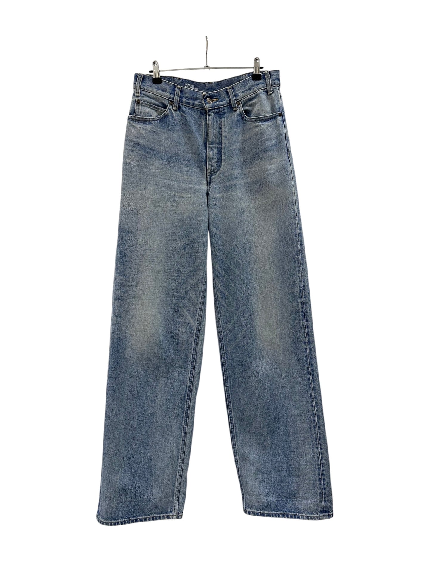 Wide-leg mid-rise denim jeans