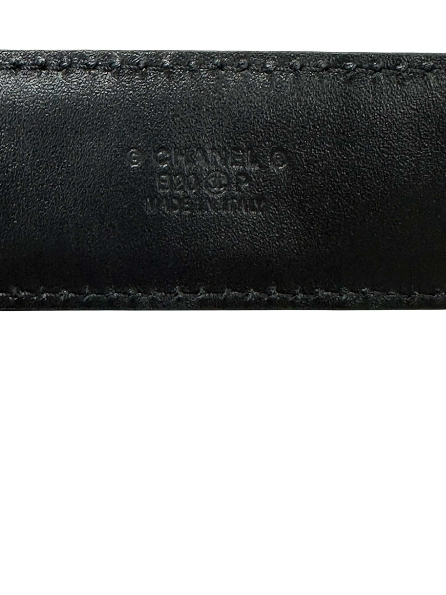 Leather belt with chain