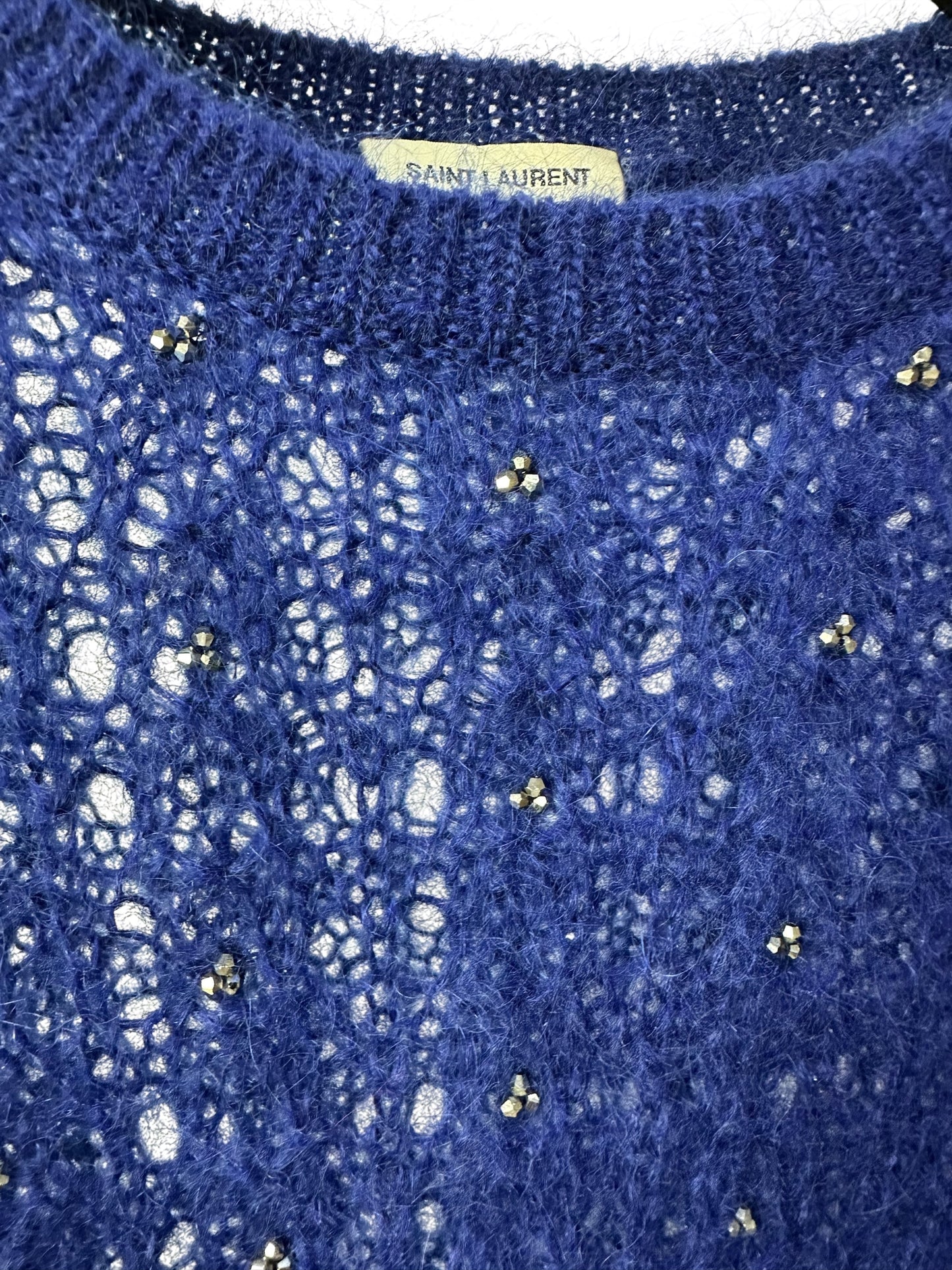 Mohair sweater with crystals