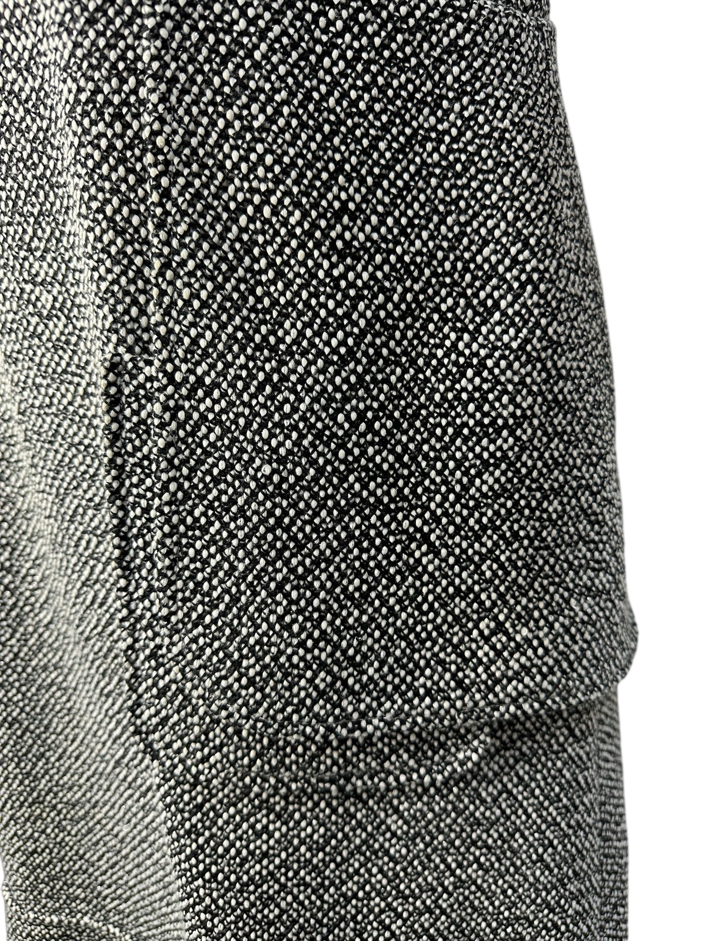 Tweed dress with short sleeves and patch pockets