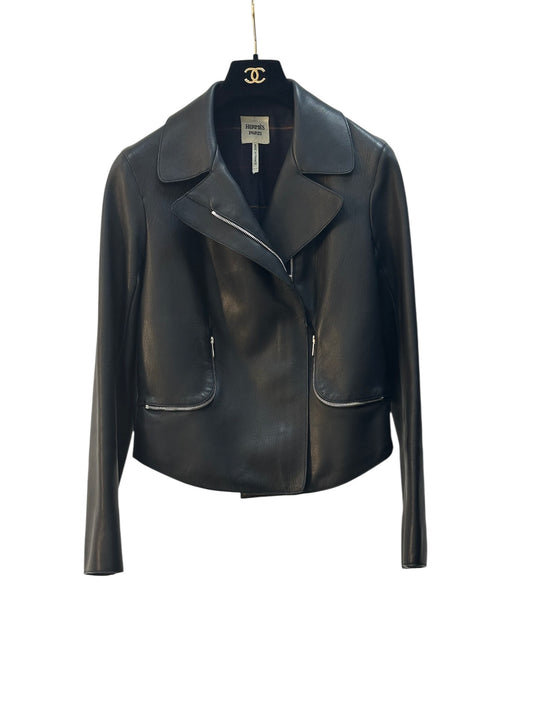 Minimalist leather jacket