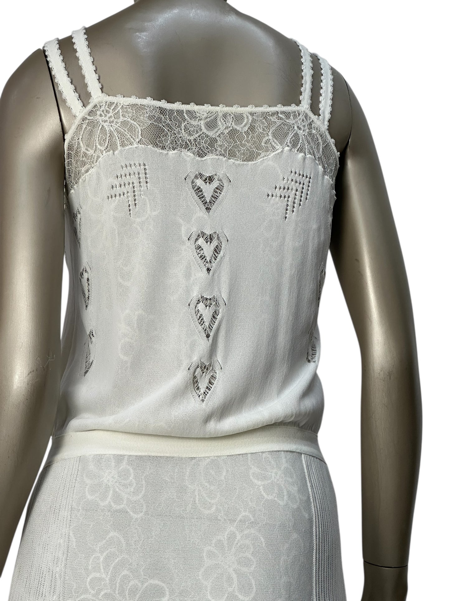 Lace-trimmed slip dress