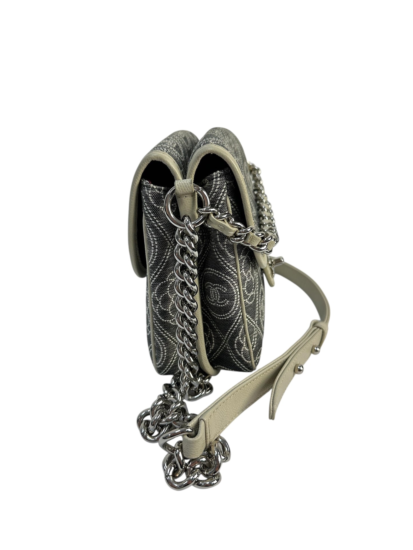 Chanel Camellia fabric messenger bag with leather trim