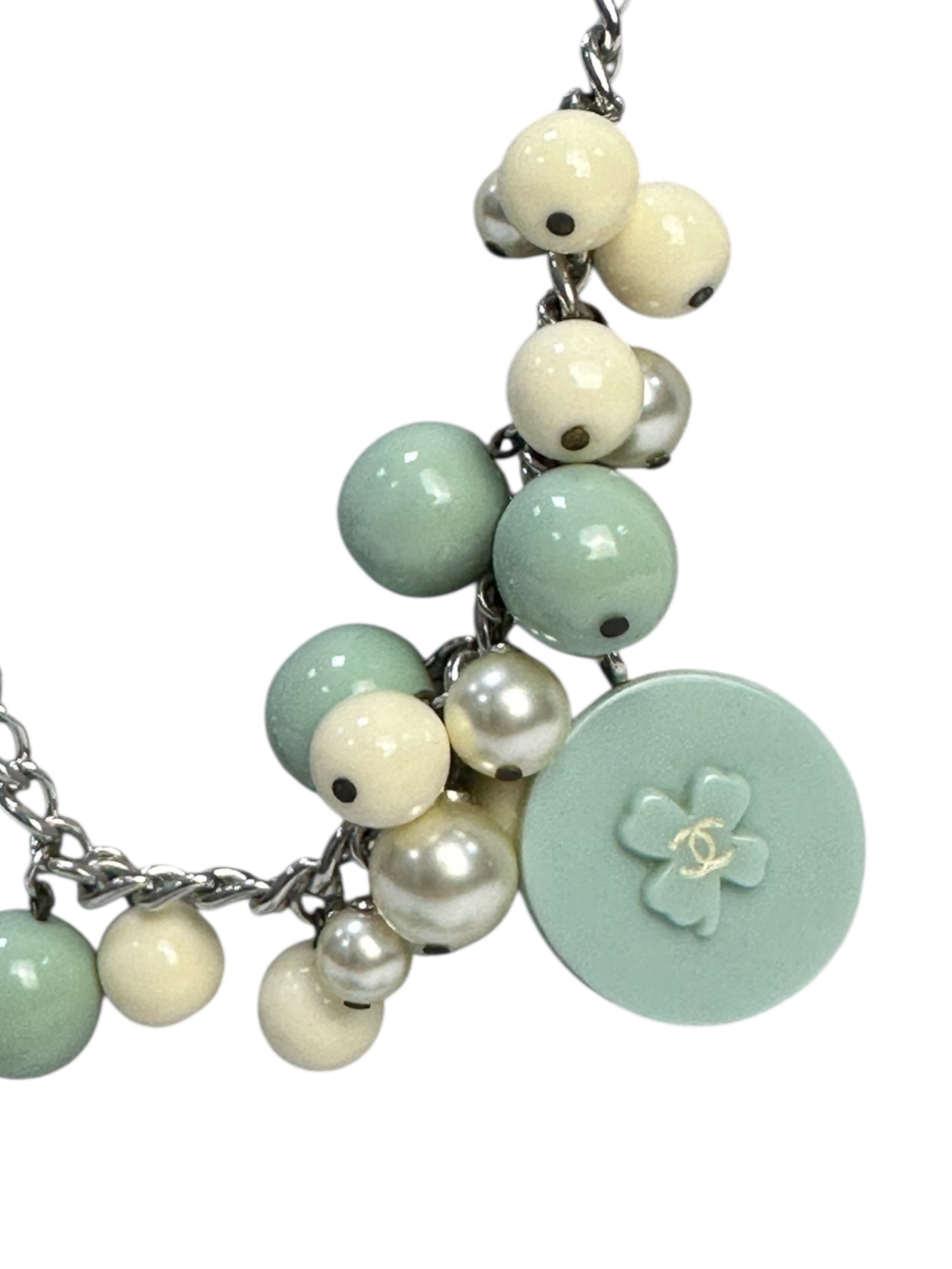 Chanel pastel jewelry set of necklace and bracelet
