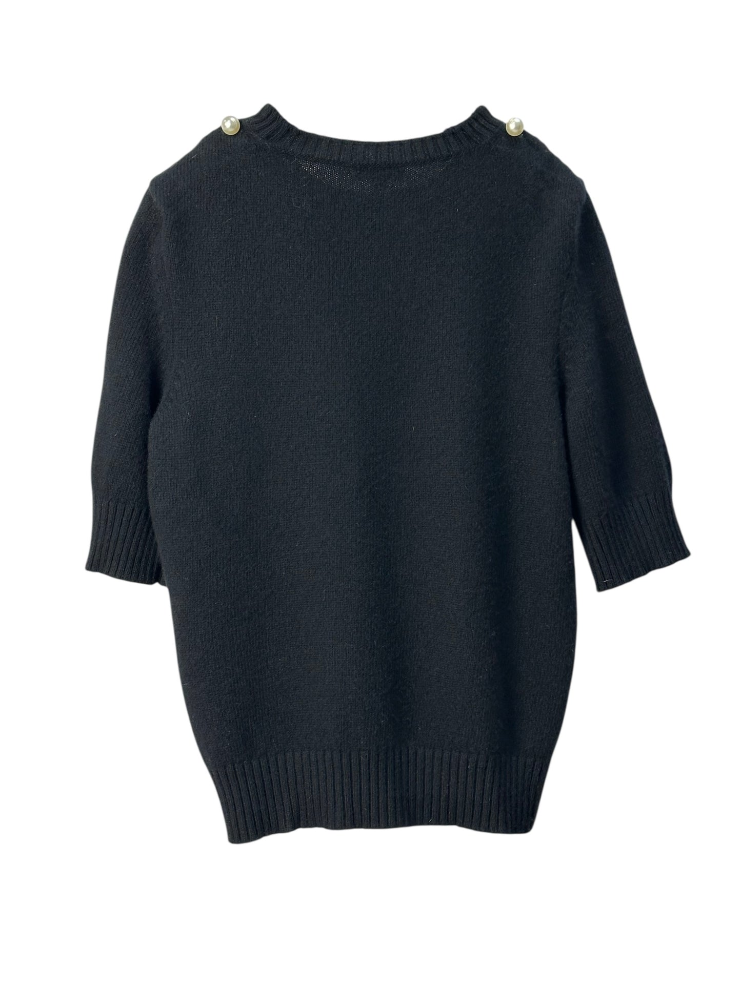 Chanel cashmere top with pearl buttons