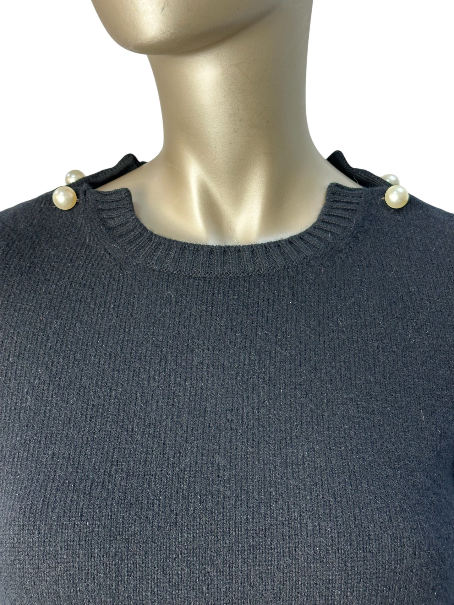 Chanel cashmere top with pearl buttons