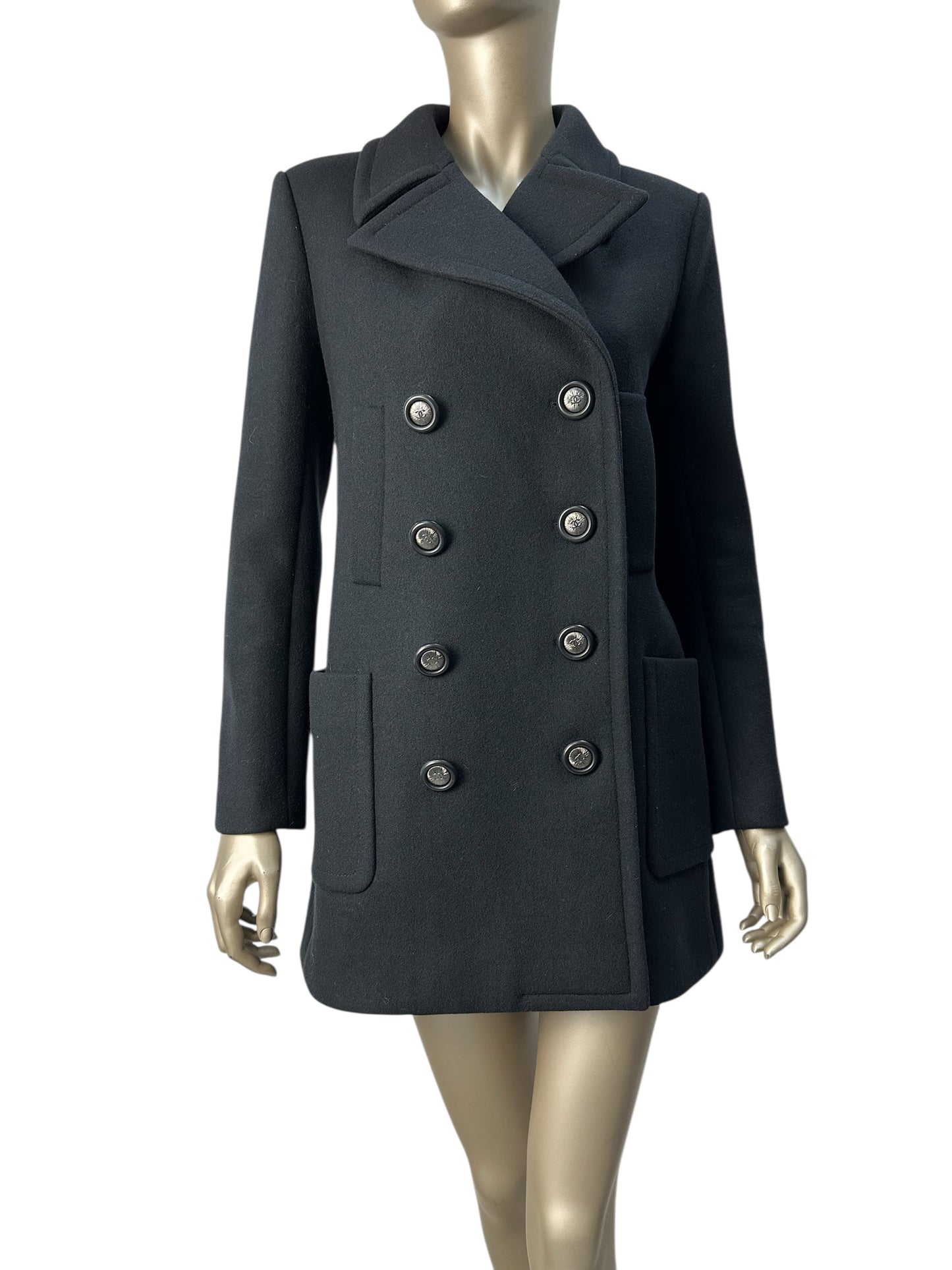 Chanel double-breasted wool coat