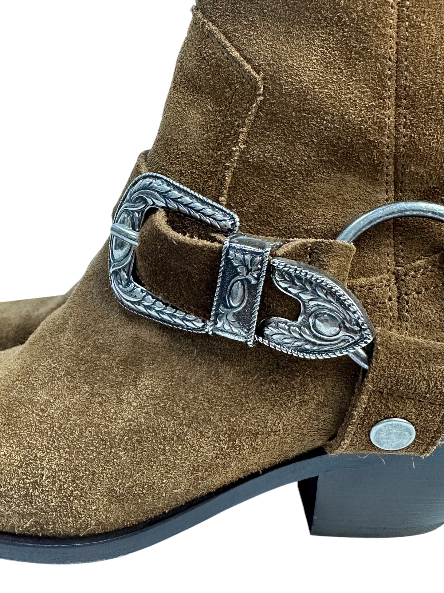 Saint Laurent suede cowboy boots