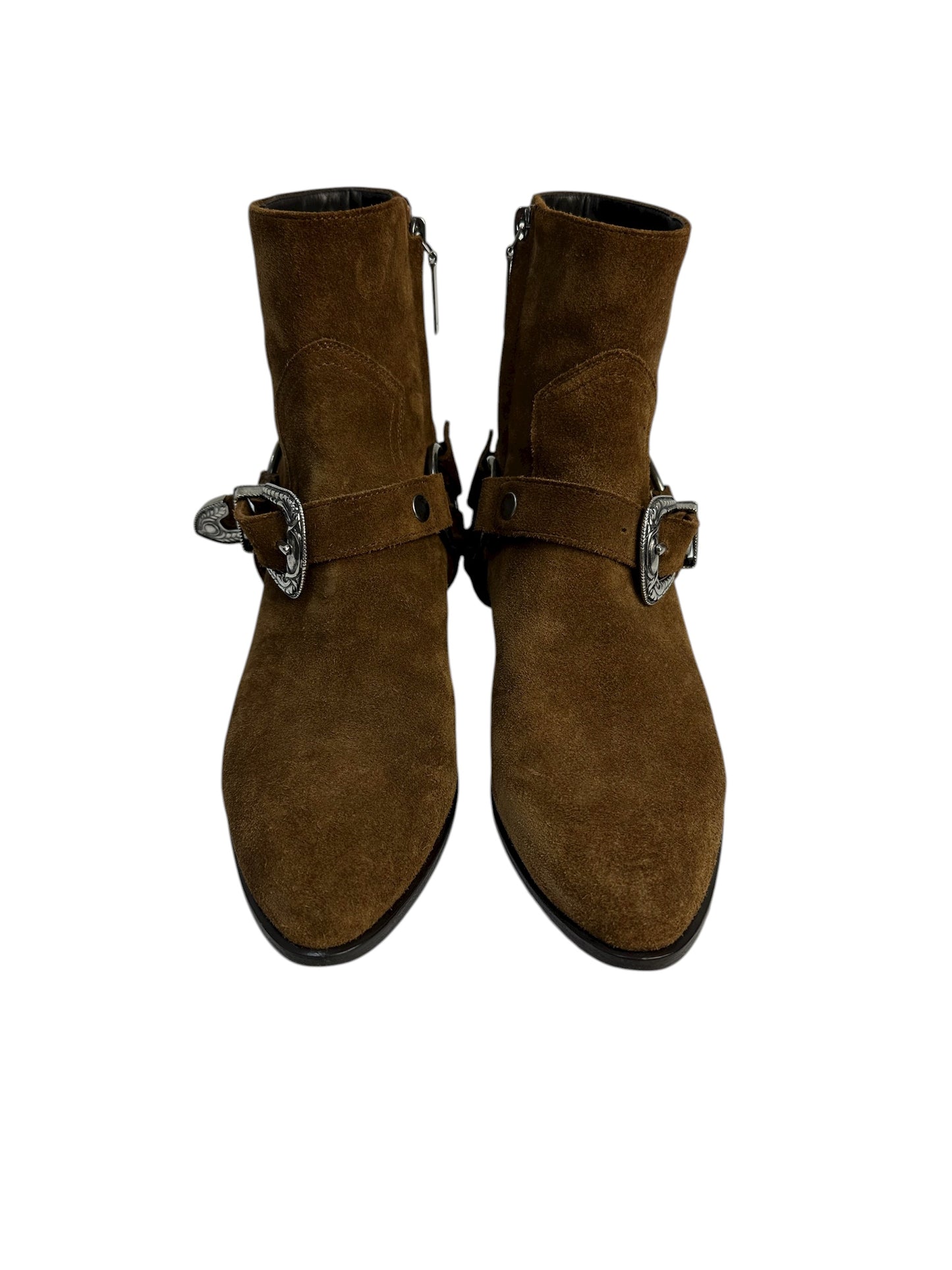 Saint Laurent suede cowboy boots