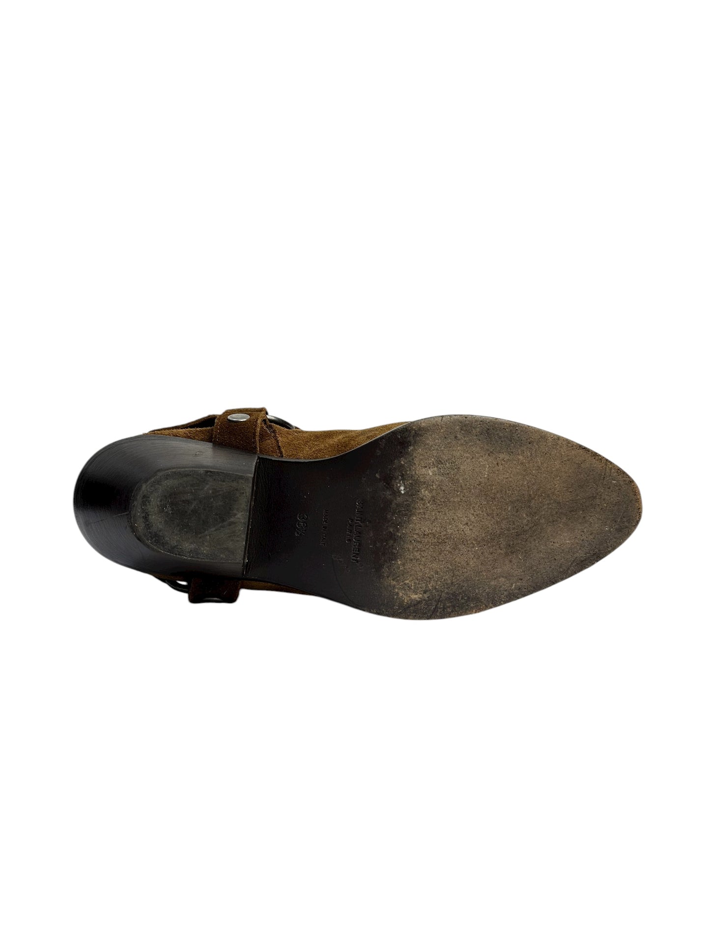 Saint Laurent suede cowboy boots