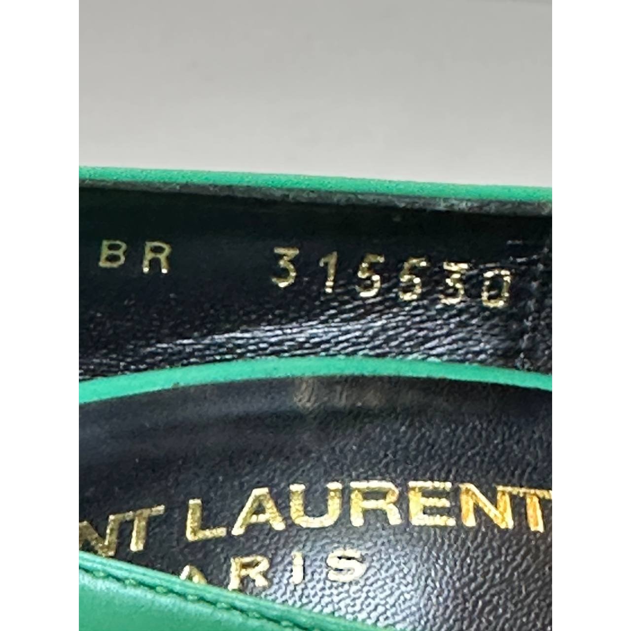 Saint Laurent Green Leather Stiletto Pumps Sz.37,5 Pre-owned