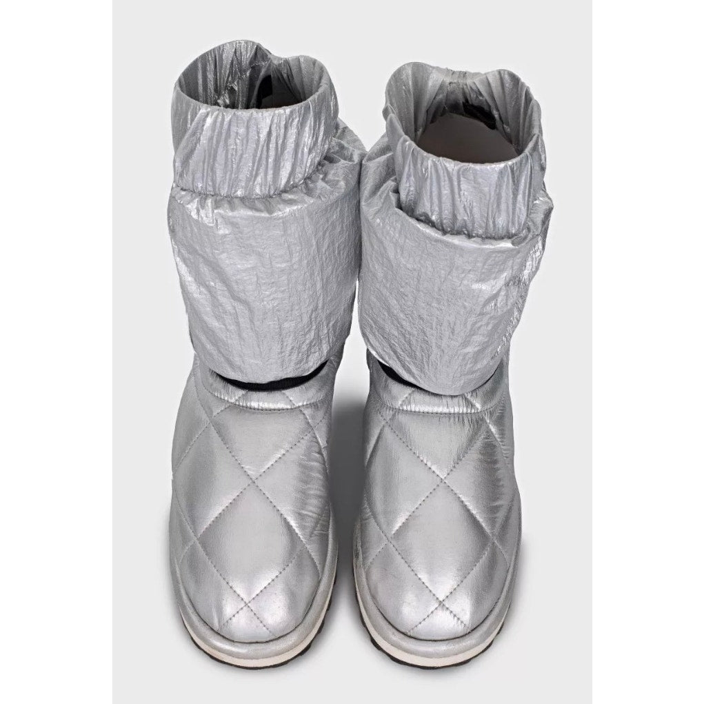 Dolce & Gabbana Silver Elastic Ankle Boots - Size 39 Pre-owned