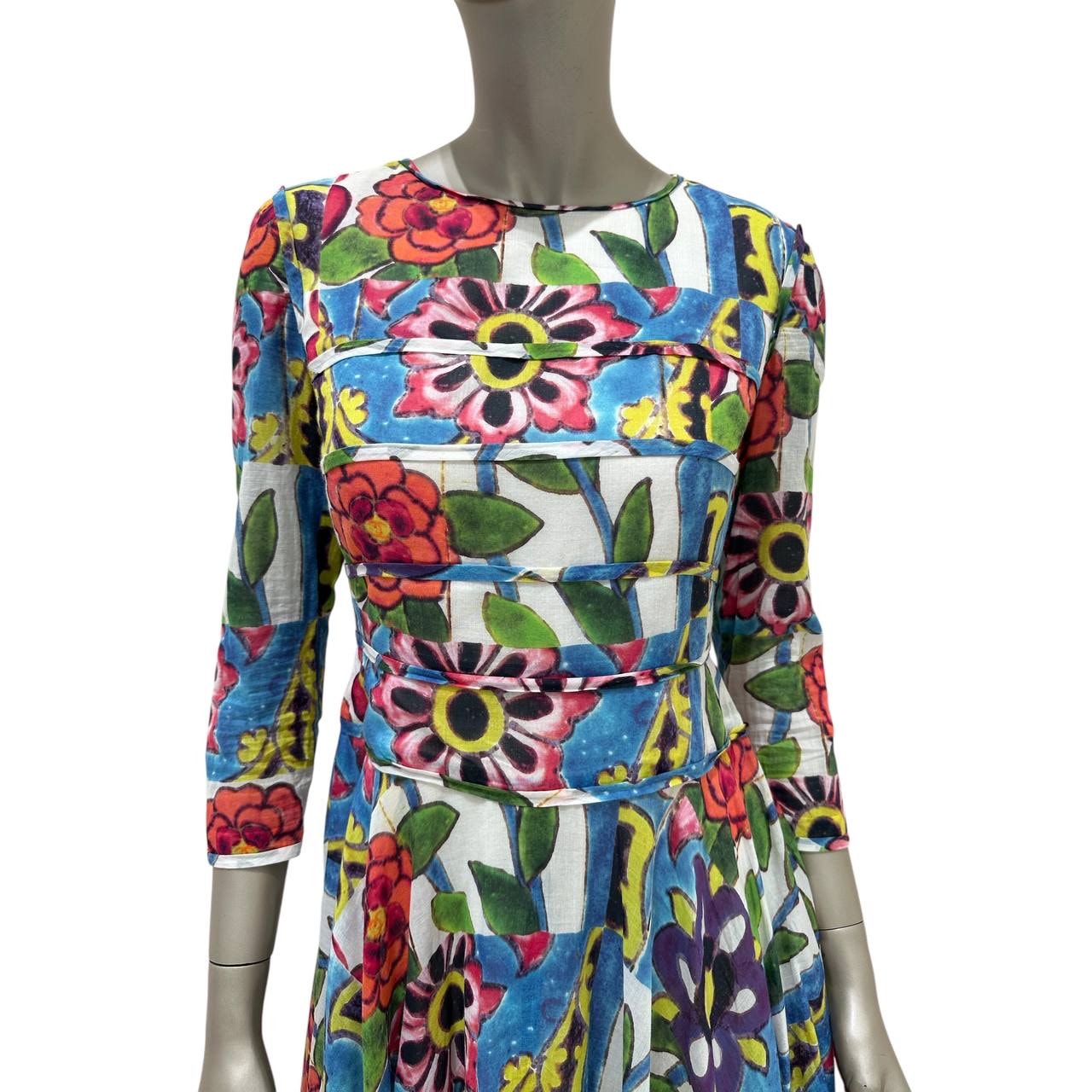 CHANEL 2015 Cruise Paris-Dubai Floral Maxi Dress Sz.38 Pre-owned
