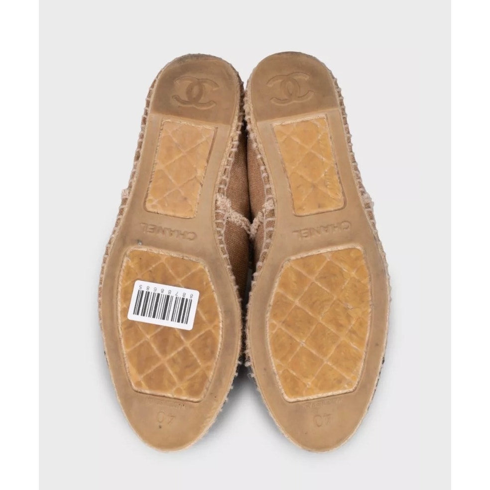 Chanel Espadrilles with Signature Logo Sz.40 Pre-owned