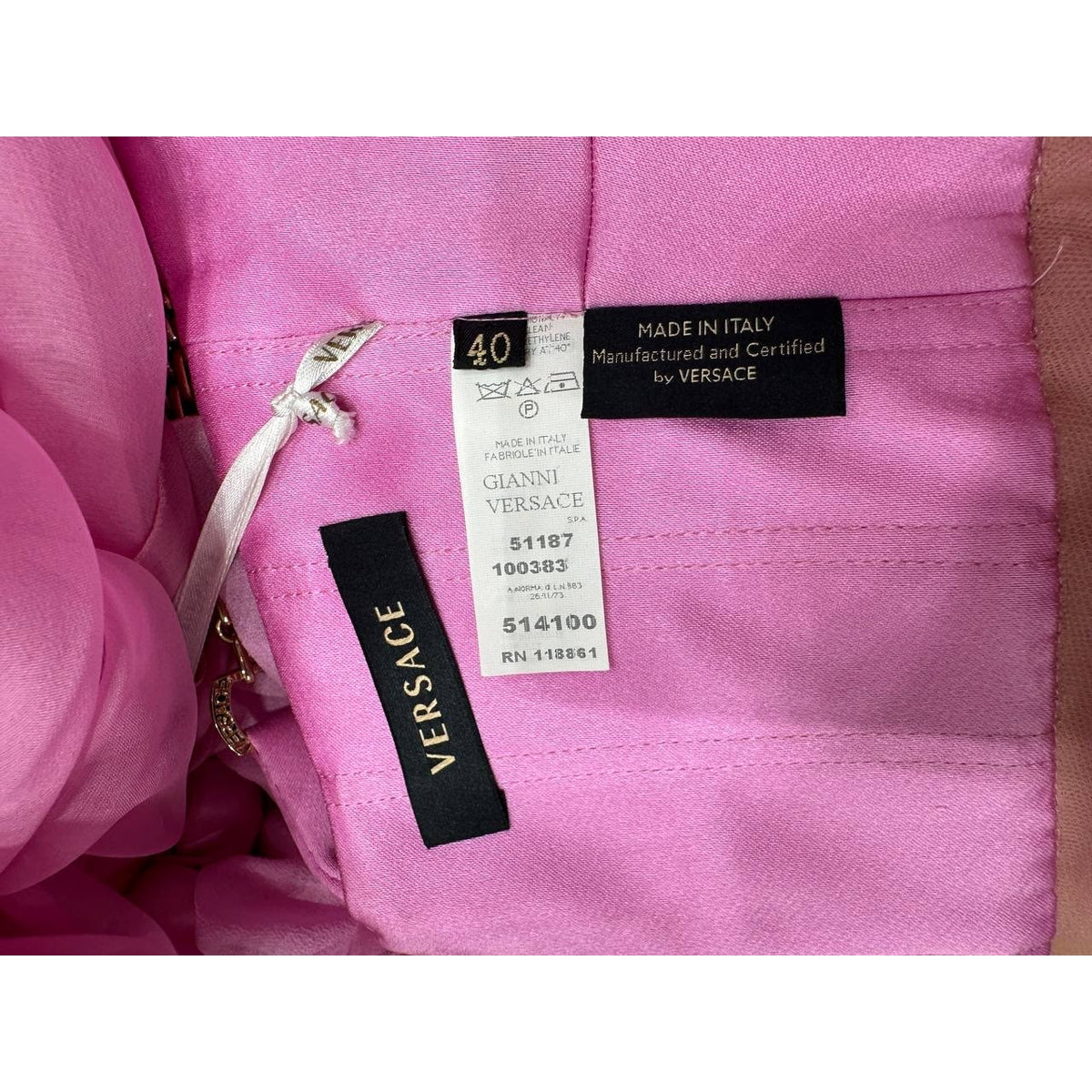 Gianni Versace Pink Runway Evening Dress IT 40 Pre-owned