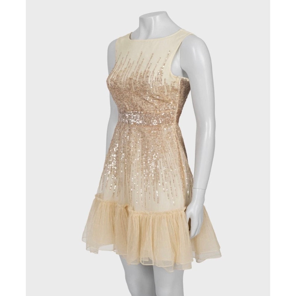 Valentino Red Sequin Mini Dress - Size XS pre-owned