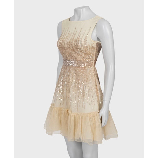 Valentino Red Sequin Mini Dress - Size XS pre-owned