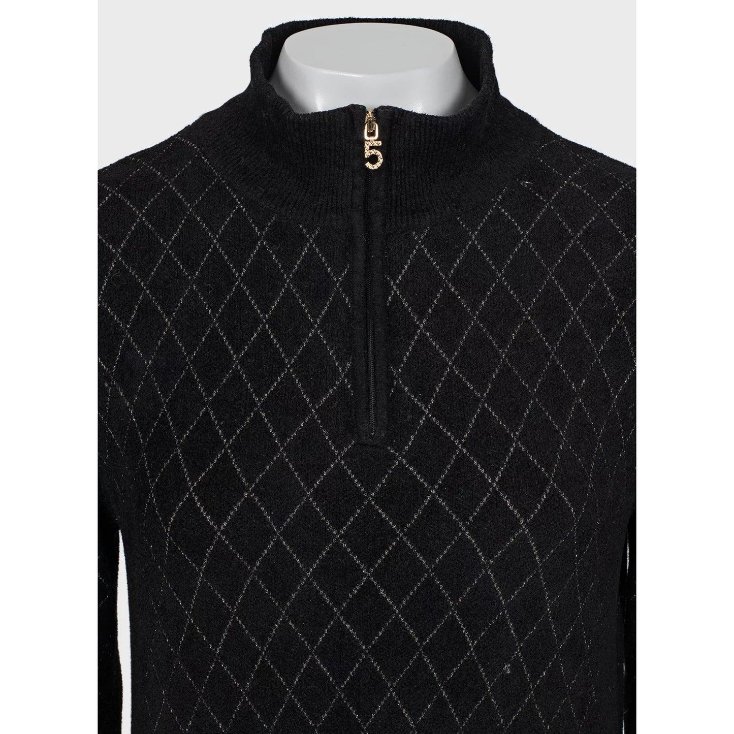 Chanel Black Viscose Jumper Pants Set Suit - Sz. 38 Pre-owned