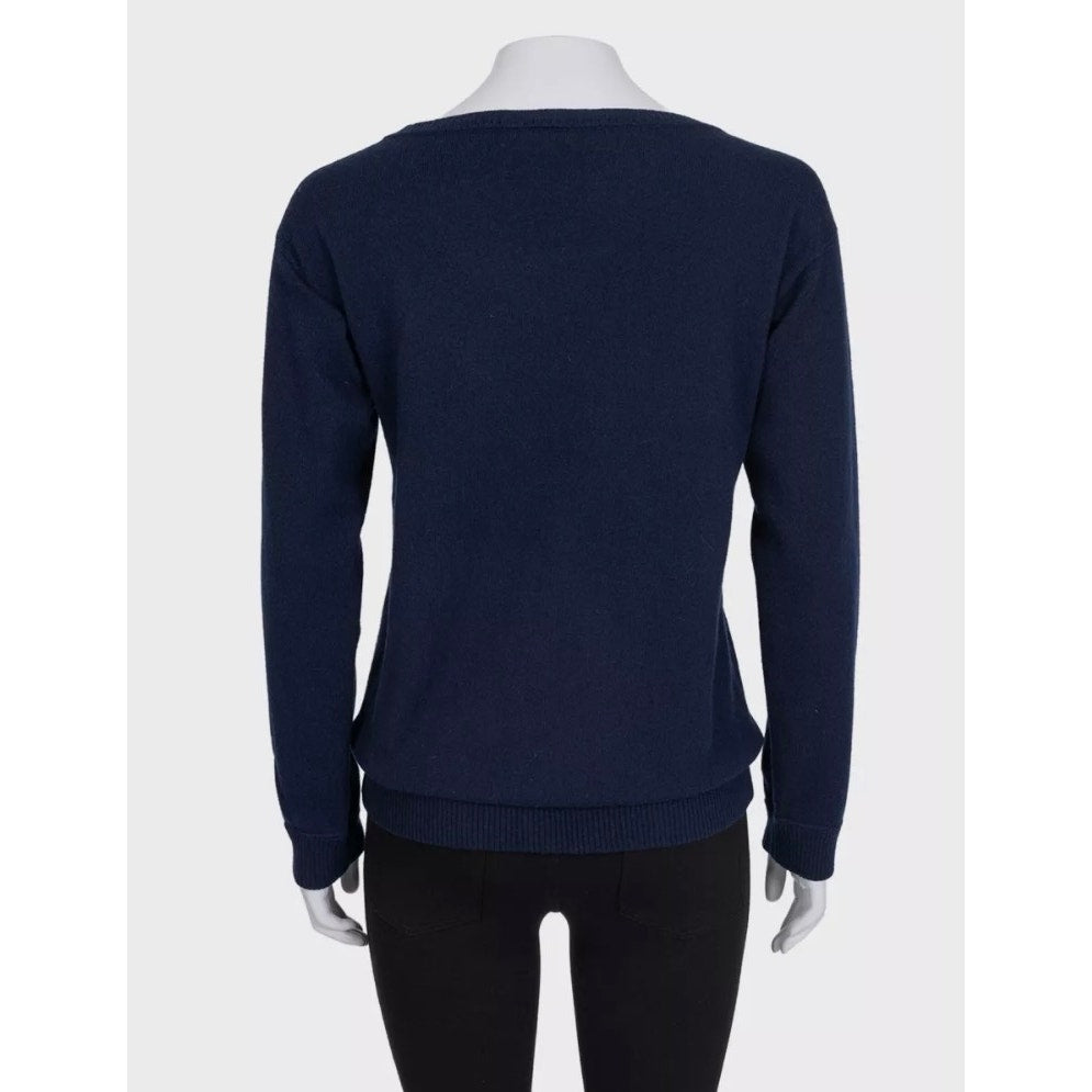 Chanel Vintage Blue Cashmere Jumper - Size M, EU38 Pre-owned