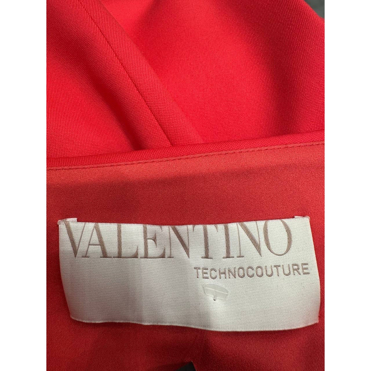 Valentino Techno Couture Red Wool Cocktail Dress Sz.42 Pre-owned