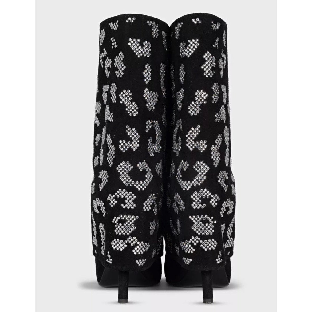 Giuseppe Zanotti x Balmain Embellished Suede Ankle Boots 39 Pre-owned