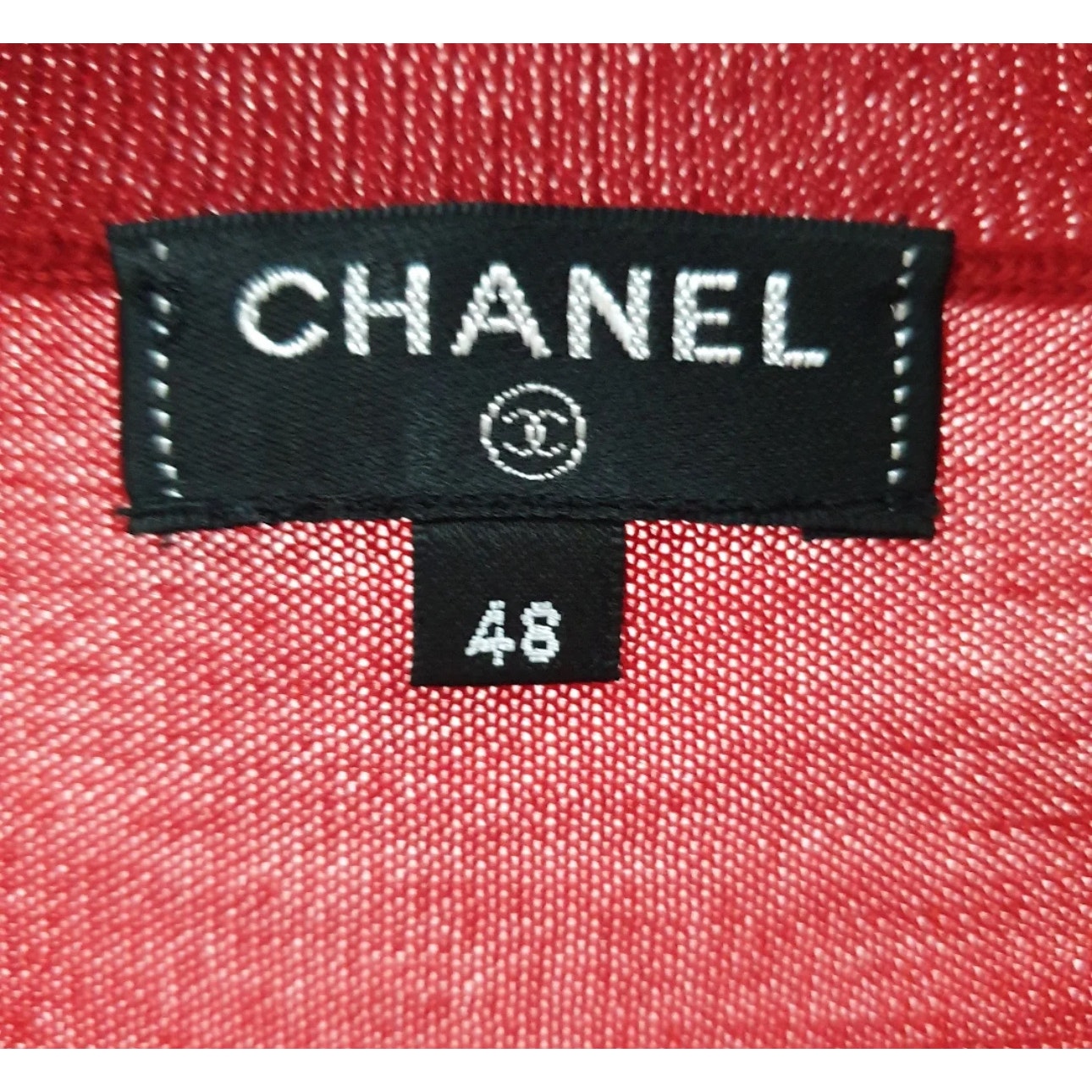 Chanel Red Cashmere Jumper Sz.48 pre-owned