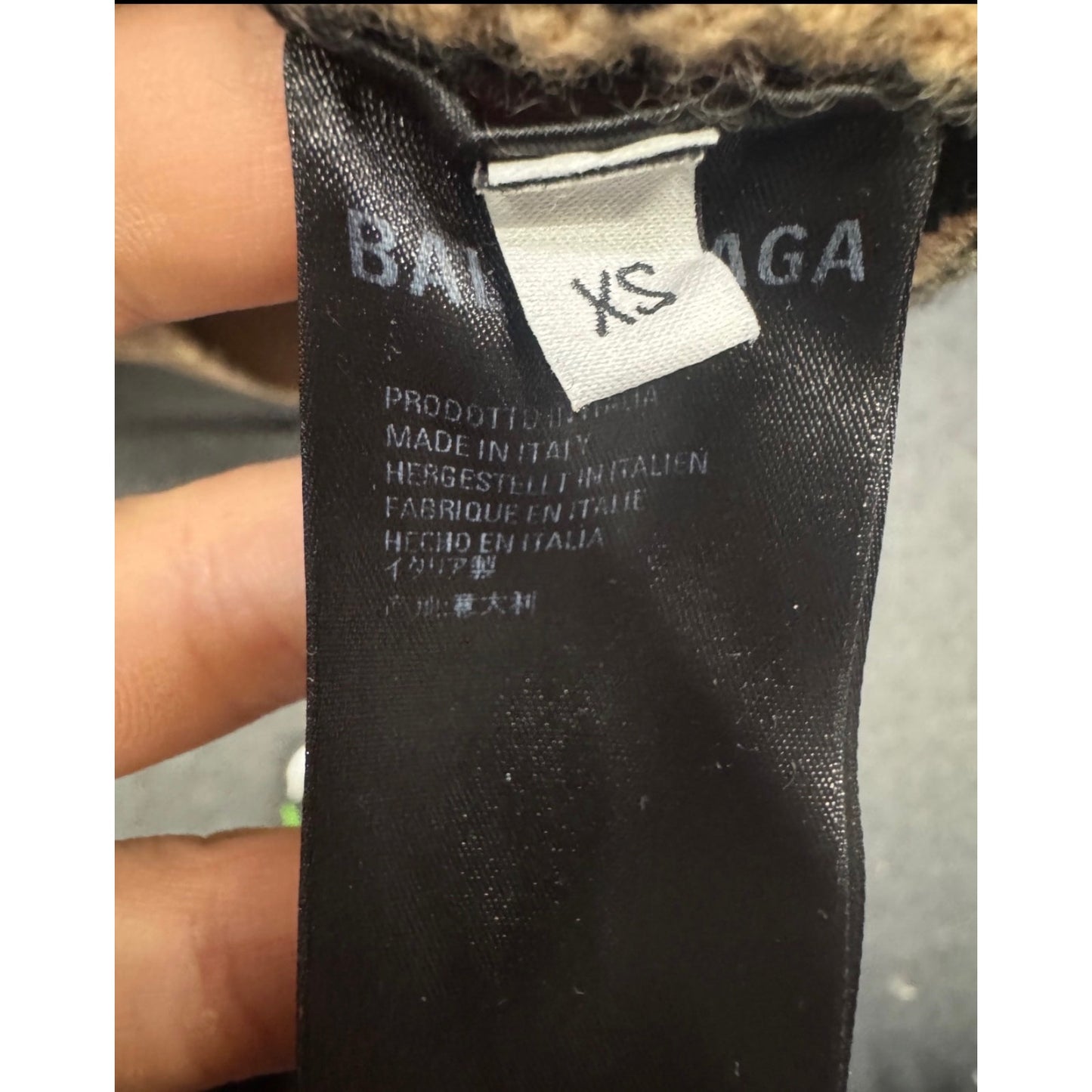 Balenciaga Brown Oversized Wool Sweater - Sz XS Pre-owned