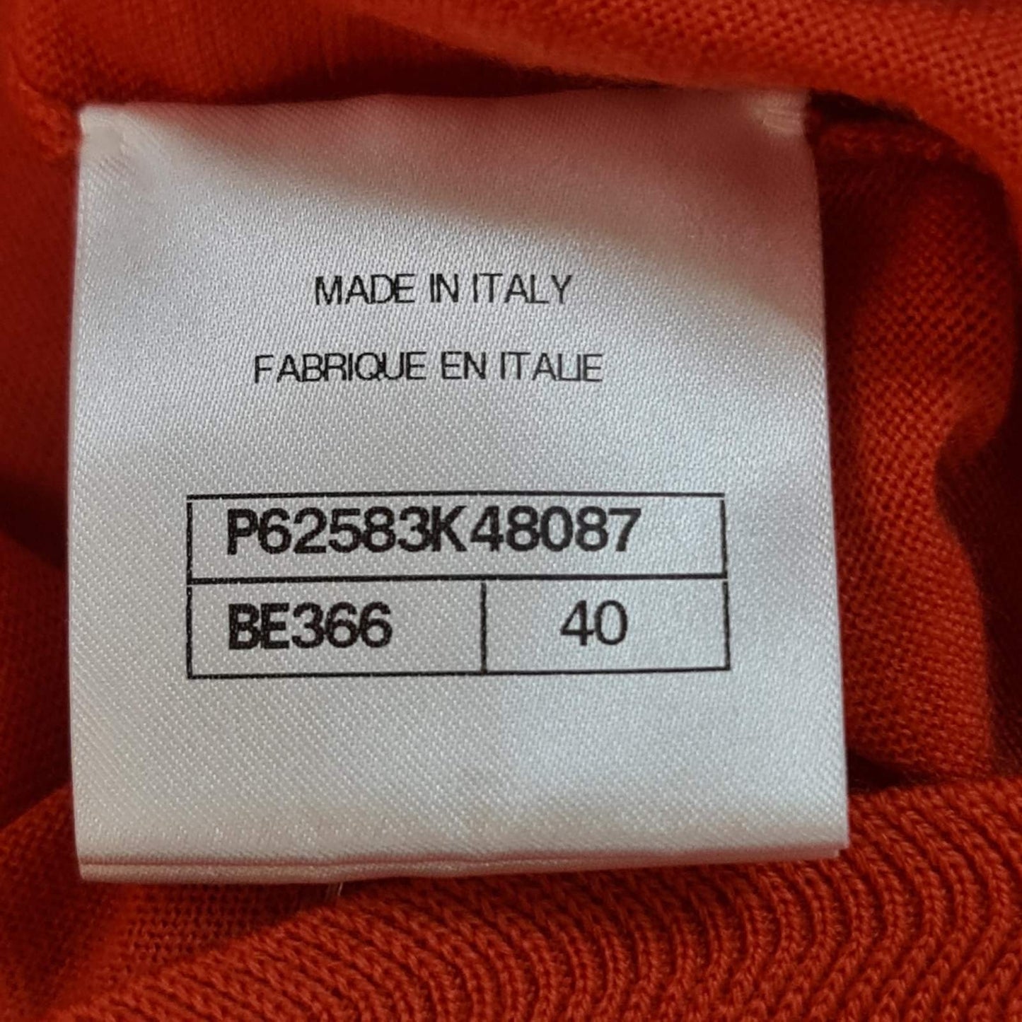 NWT Chanel Coral Red CC Buttons Jersey Top Sz.40 pre-owned