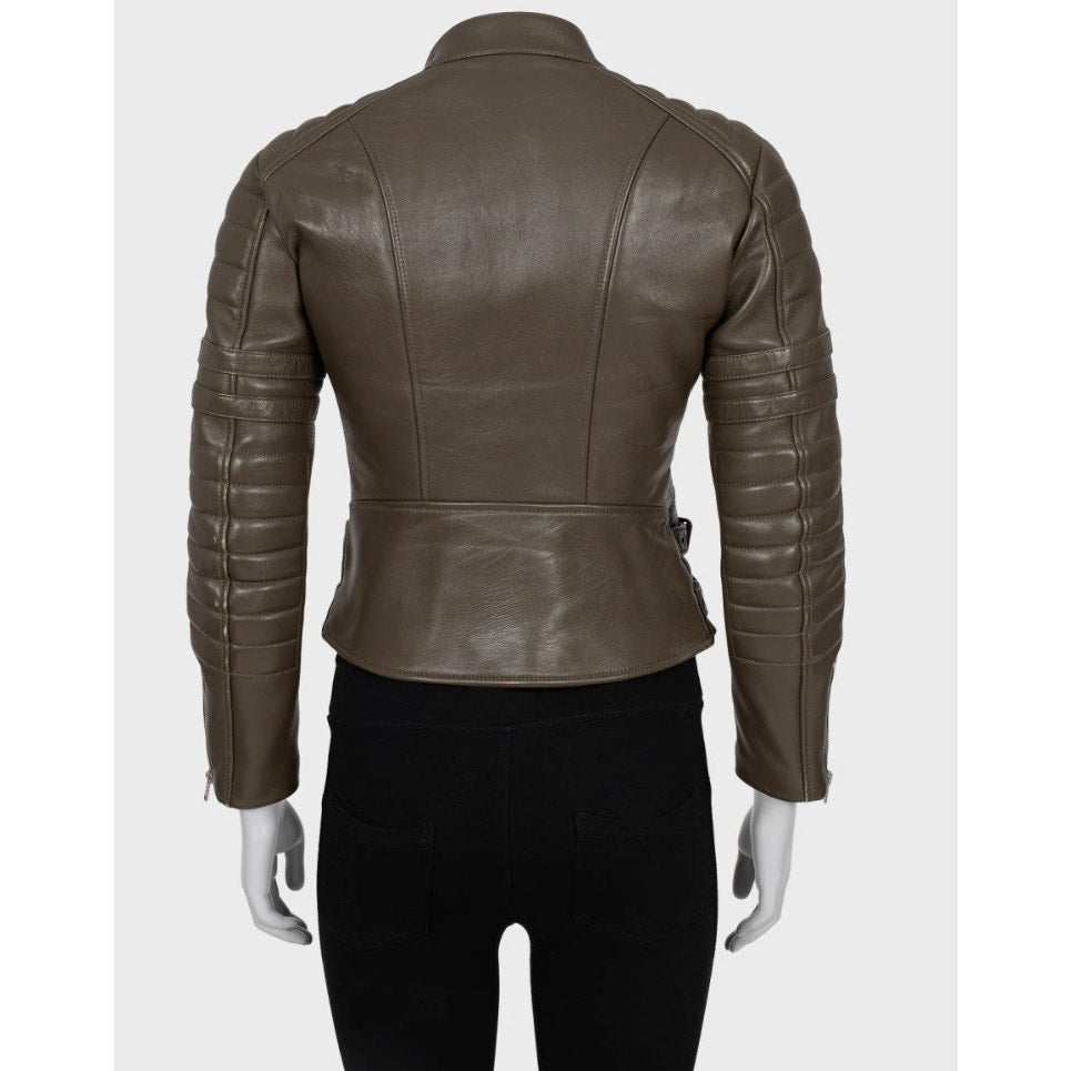 Celine Brown Quilted Leather Jacket - Size FR38 (US M) Pre-owned