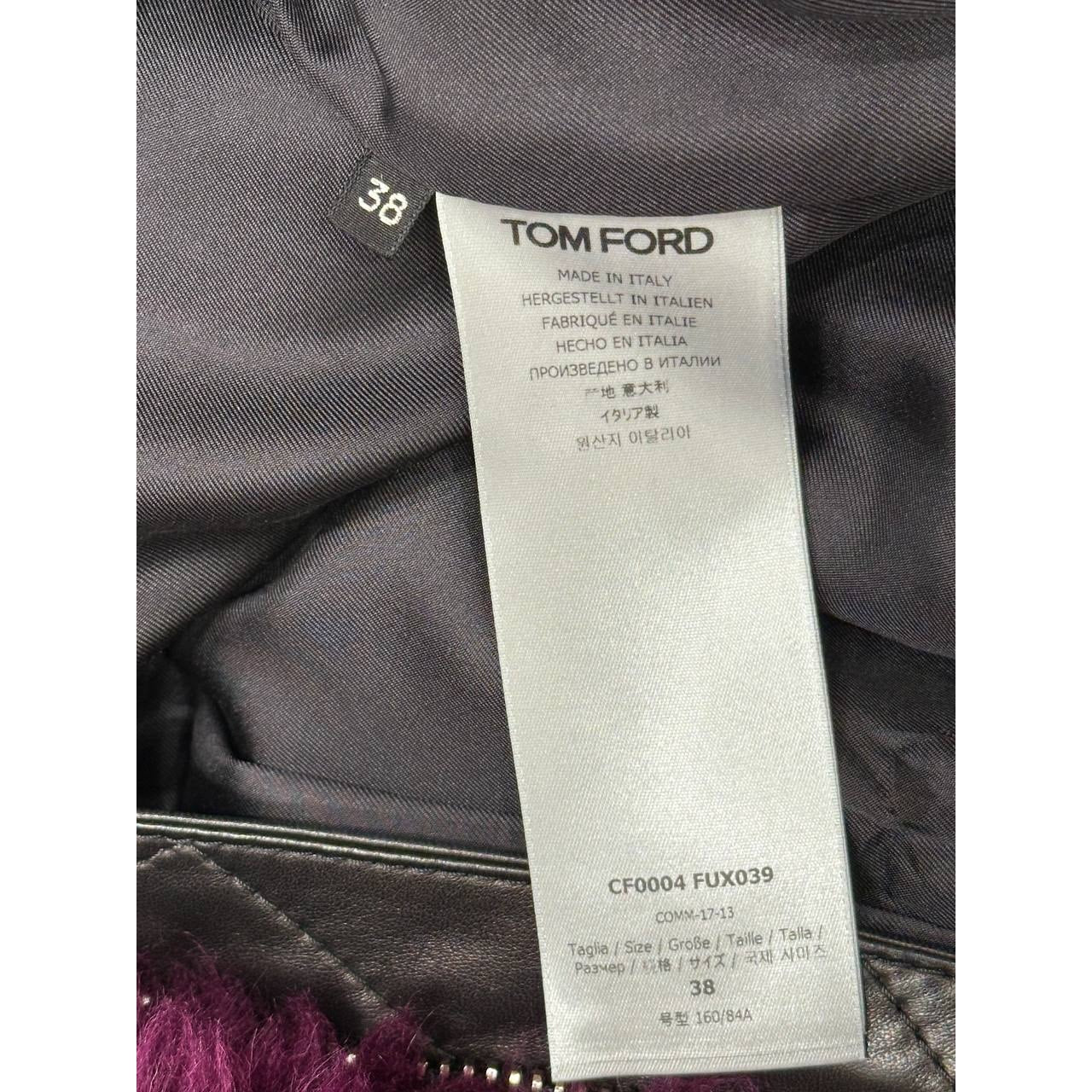 TOM FORD Lamb Fur Chubby Bomber Jacket - Size 38 Pre-owned