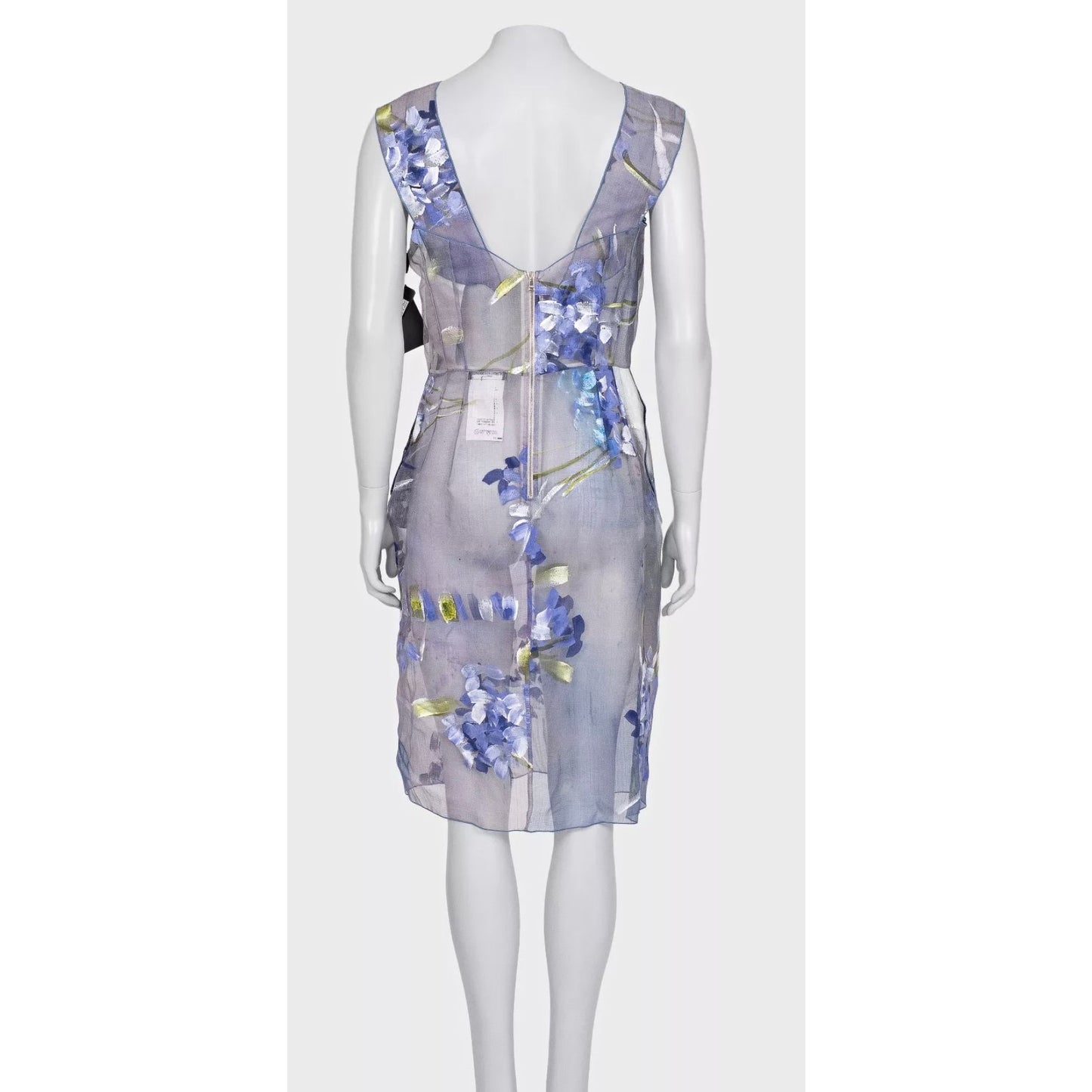 NWT Dolce & Gabbana Sheer Silk Floral Dress Size 44/L pre-owned