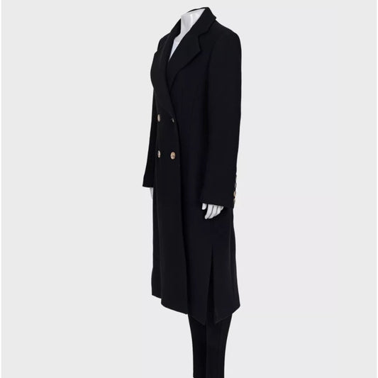 Khaite Black Wool Tailored Coat - Size US 4 / S pre-owned