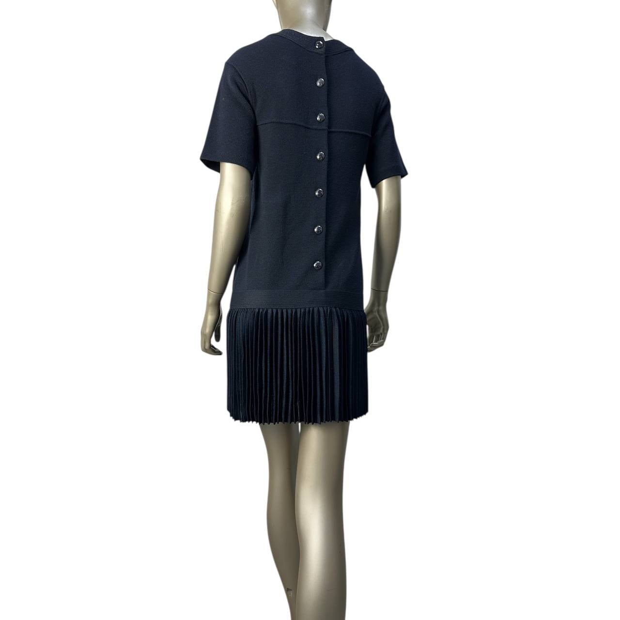 Chanel Black Viscose Globalization Dress - Size 36 Pre-owned