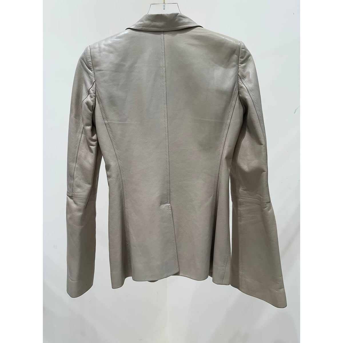 Gucci Vintage Tom Ford Era Ivory Leather Blazer Sz.38 Pre-owned