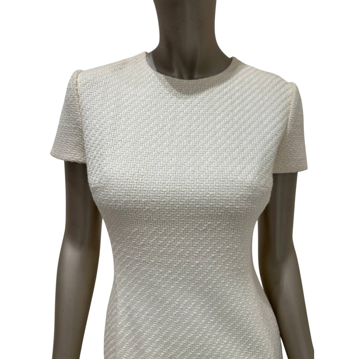 Christian Dior Ivory Wool Mini Dress Sz.38 Pre-owned