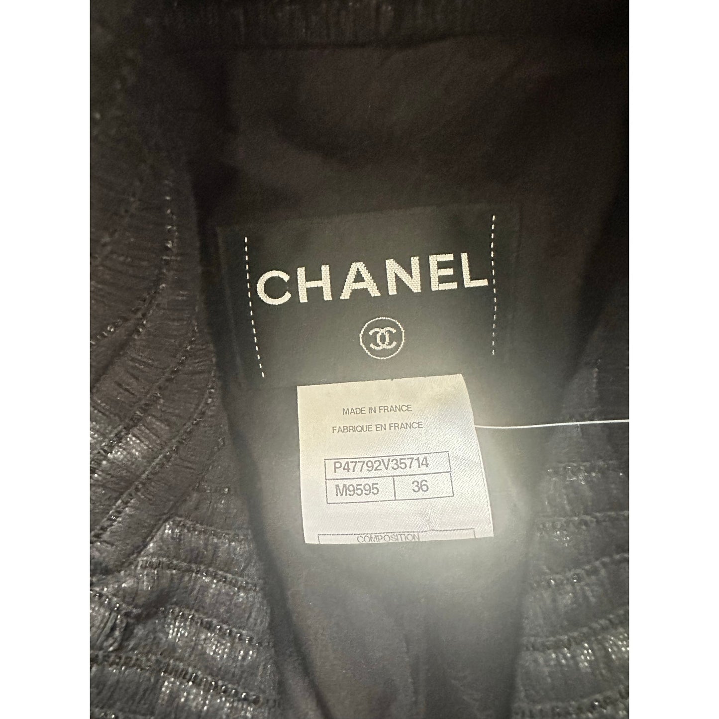 Chanel Trimmed Coat Sz.36 Pre-owned