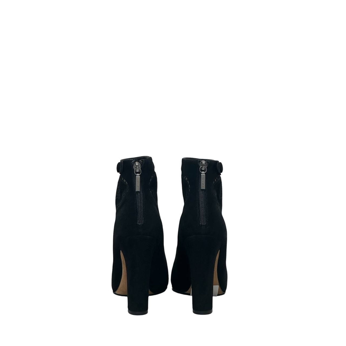 Gucci Black Suede Embroidered Ankle Boots EU 37 Pre-owned