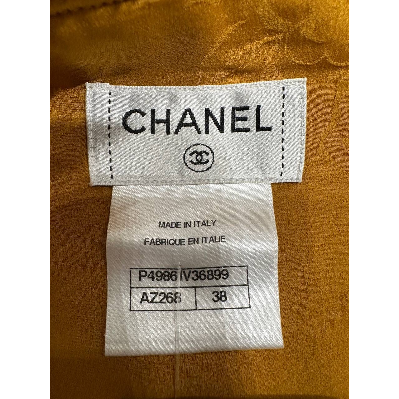 Chanel Mustard Tweed Long Sleeve Top - Sz. 38 pre-owned