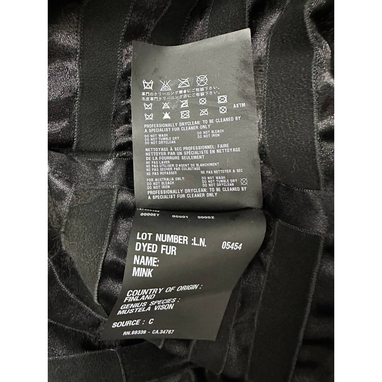 Prada Black Mink Fur Coat - Size IT42 Pre-owned