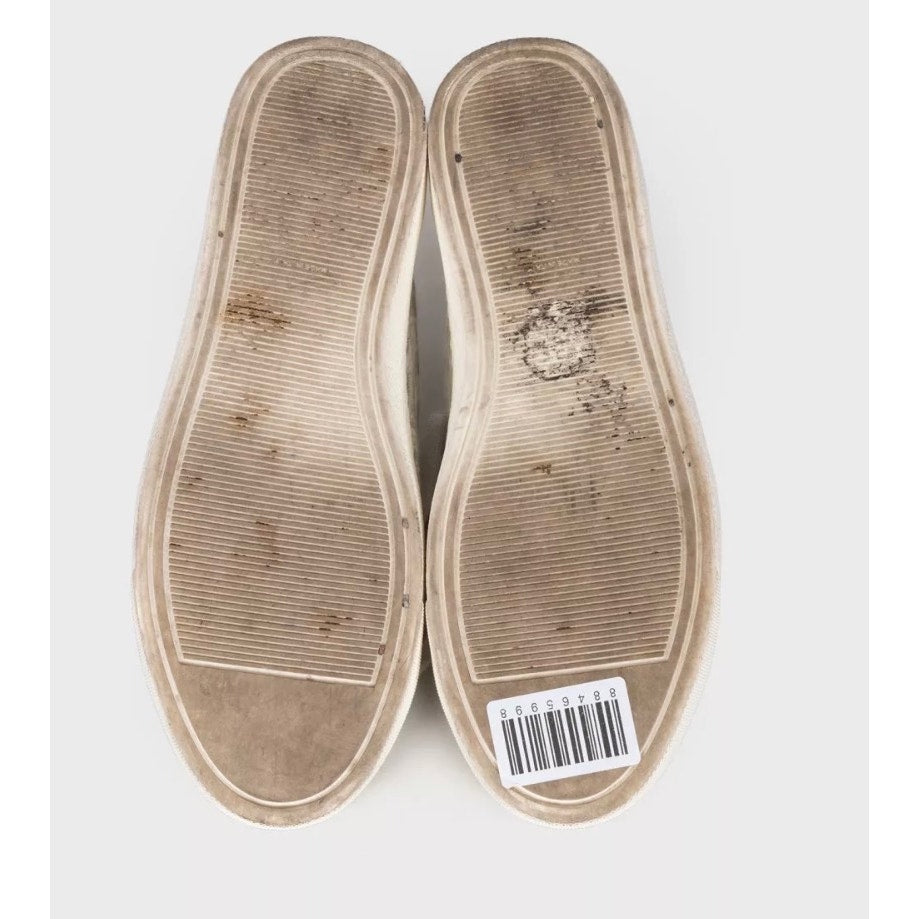 Chanel White Perforated Logo Low-Top Sneakers Sz. 35.5 pre-owned