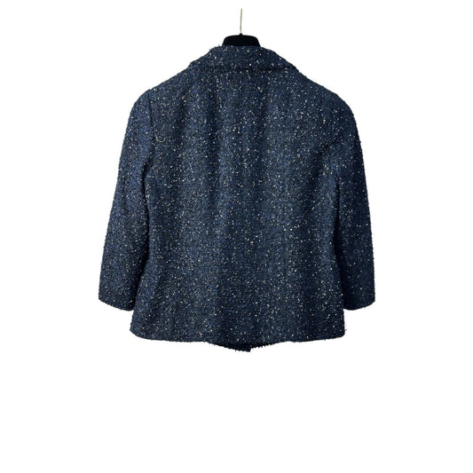 Chanel 2012 Navy Blue Tweed Jacket, Sz.38Pre-owned