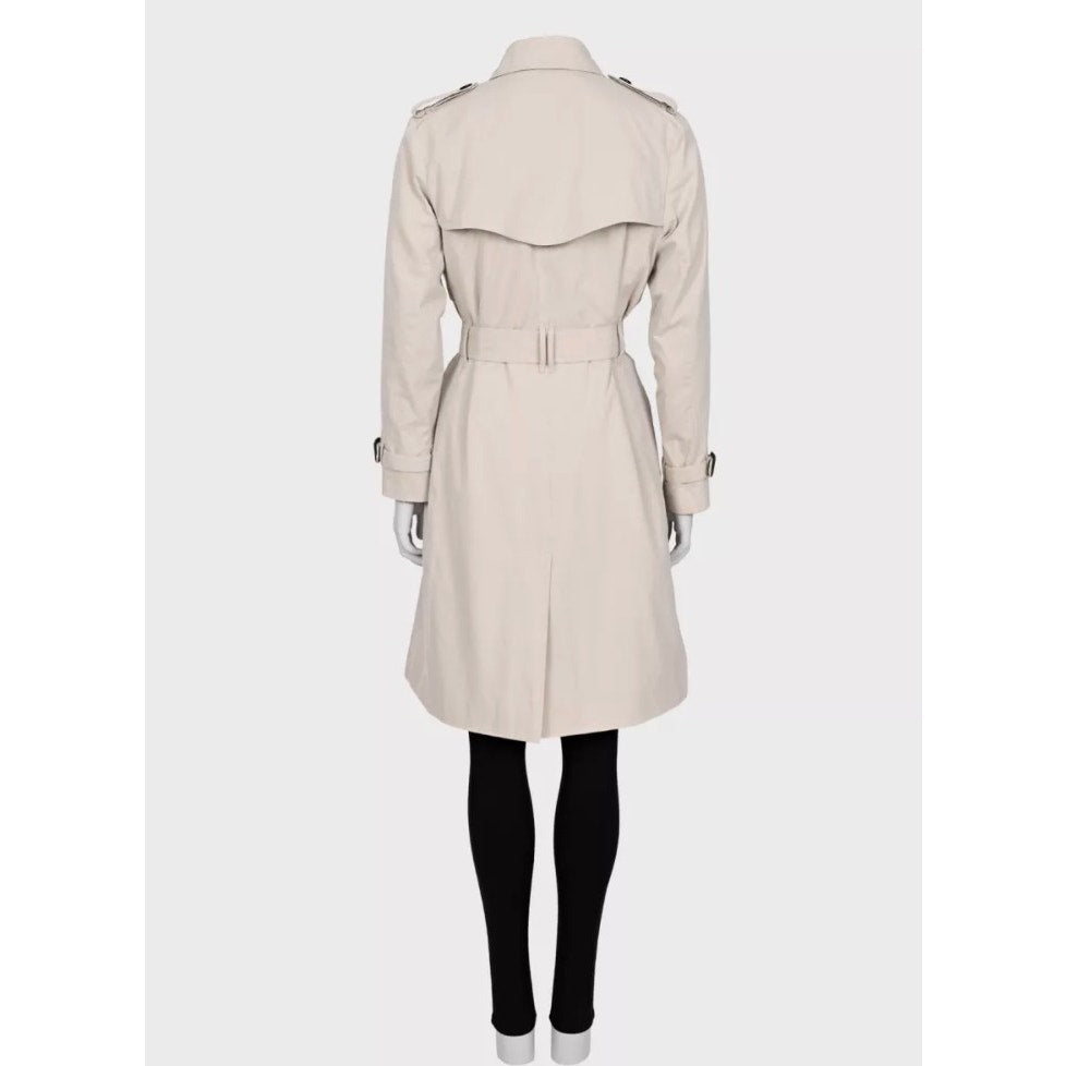 Burberry White Double-Breasted Trench Coat XL Pre-owned