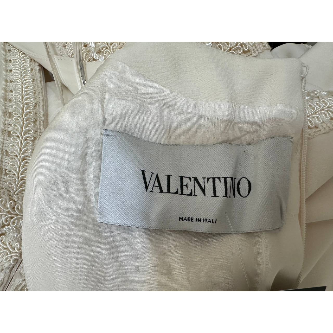 Vintage Valentino Silk Embroidered Trim Dress Sz.38 Pre-owned