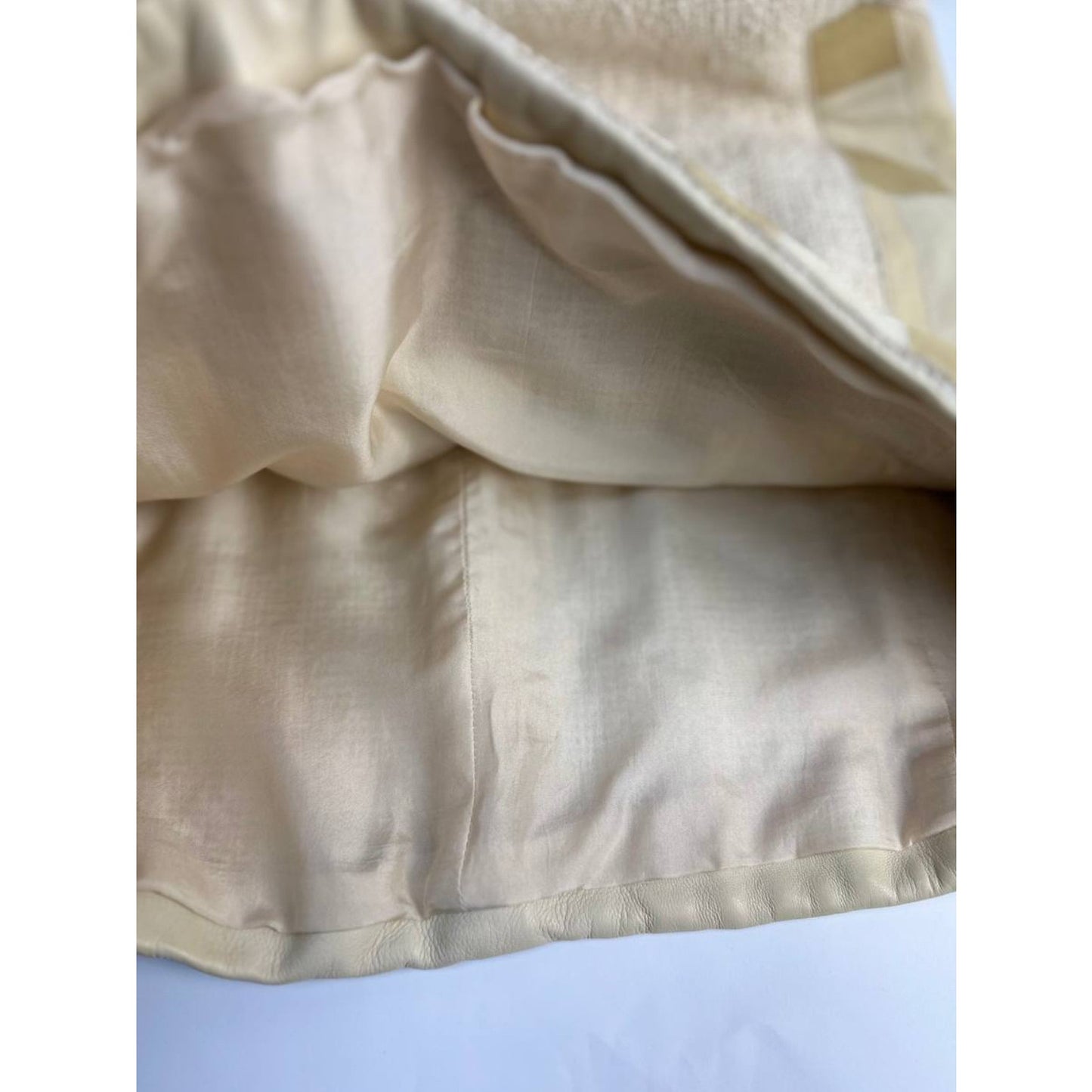 Chanel Spring 2010 Beige Tweed Leather Parts Dress Sz.38 Pre-Owned