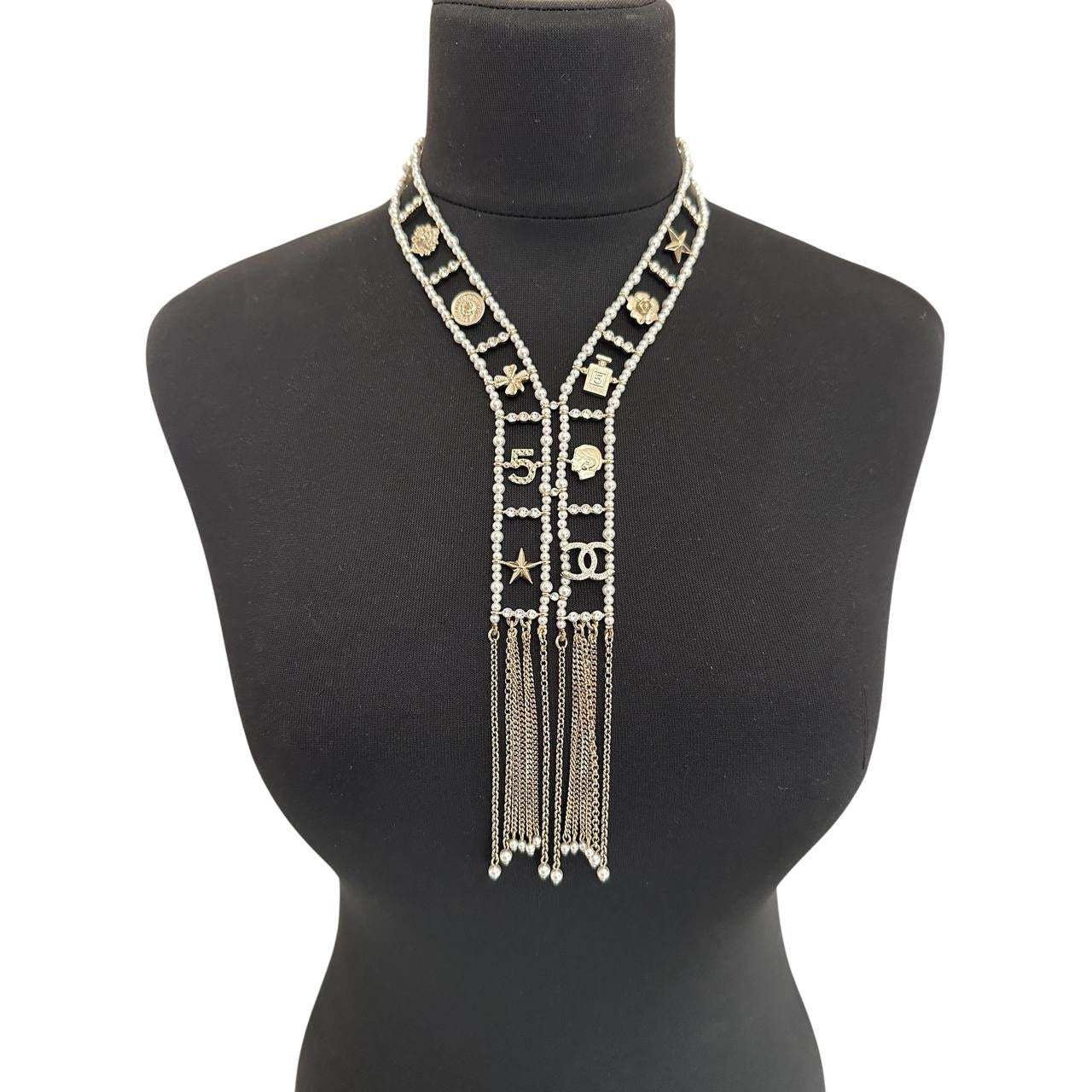 Chanel Pearl & Charm Statement Necklace Pre-owned
